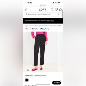 Ann Taylor Loft Satin Skinny pants